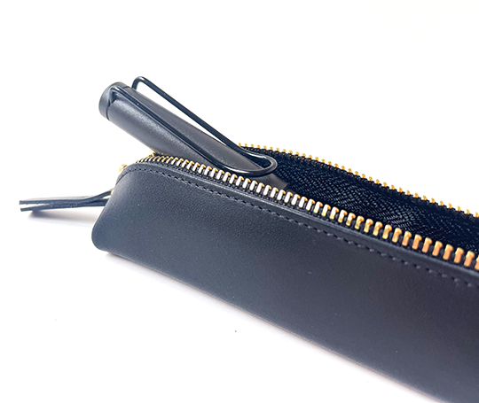 Petit plumier en cuir - Noir