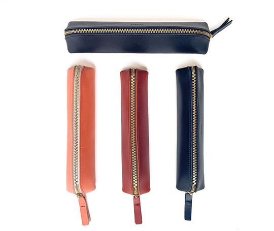 Petit plumier en cuir - Noir