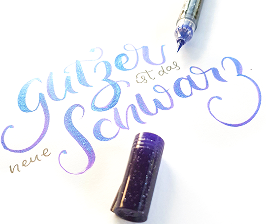 Feutre pinceau Dual Brush métallique - Violet + Metallic Blue