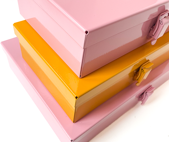 Boîte en métal - Orange